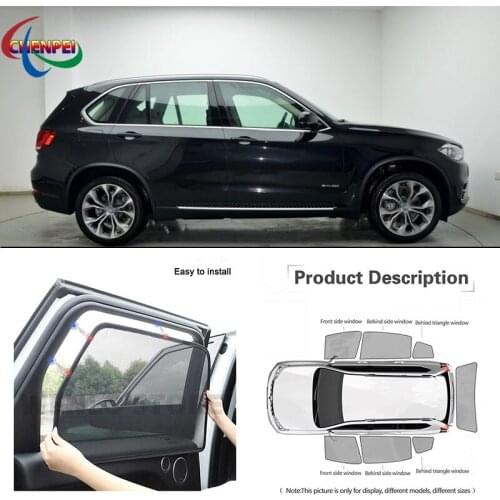 For BMW X5 2014 Car Full Side Windows Magnetic Sun Shade UV Protection Ray Blocking Mesh Visor Car Decoration Accessories