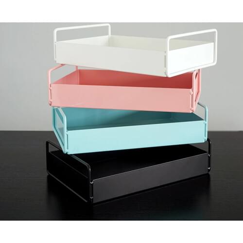 Rectangle Metal serving trays kitchen/fruit/candy tray for home party cake decorative Cosmetic jewelry storage trays SNTP059