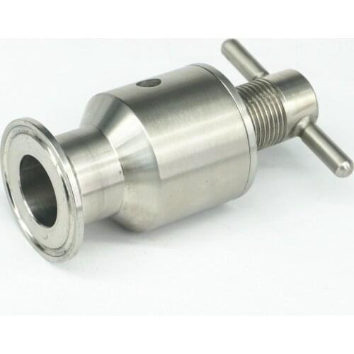 1.5" Tri Clamp 0.5-5 Bar Adjustable Pressure Relief Safety Valve Sanitary SUS304