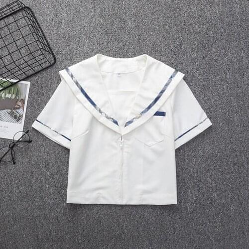 School Dresses Navy Blue Plaid Pleated Skirt High Quality JK Uniform Skirt Students Girls Cosplay Anime Sailor Suit Short Skirts