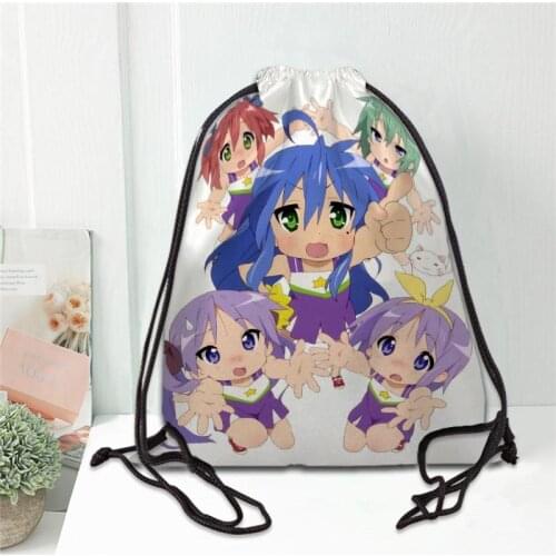 Lucky Star Drawstring Bag Portable Lightweight Backpack Bag Travel Sport Outdoor Hiking Storage Bag Silk Fabric Bag 20201102
