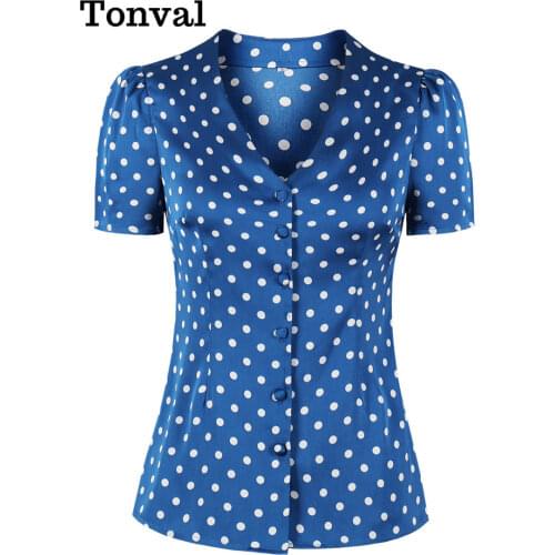Женские голубые рубашки Tonval China At AliExpress
