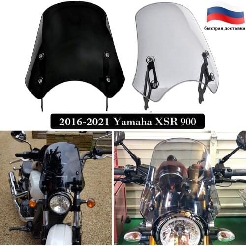 For Yamaha XSR900 XSR 900 2016 2017 2018 2019 2020 Motorcycle Windscreen Windshield Wind Deflector Flyscreen with Bracket Smoke