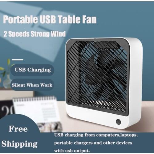 USB Charging Table Mini Fan Silent 7 Blades Stroller Fans Portable Super Mute Cooler For Office Car Travel Gadgets Fan FS02