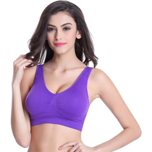 QA224 Big Size Women Comfortable Bralette Fitness Lingerie Female Workout Bodice Bra Brassiere Seamless Tank Top