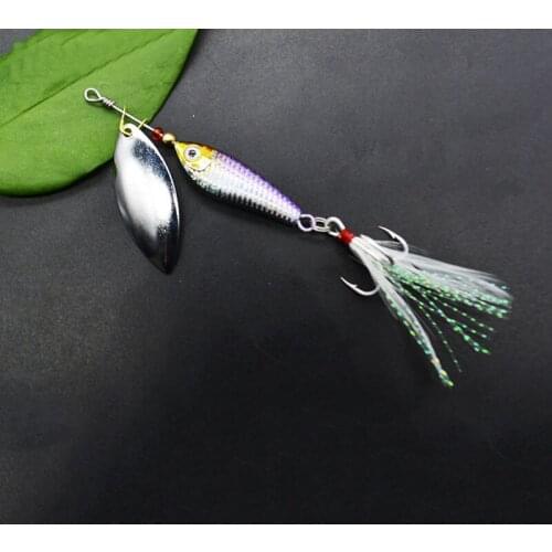 8g/11g/20g 3D Eyes Anti-Corrosion Bionic Fishing Hard Bait Artificial Rotating Sequins Bait Freshwater Metal Fishing Lures