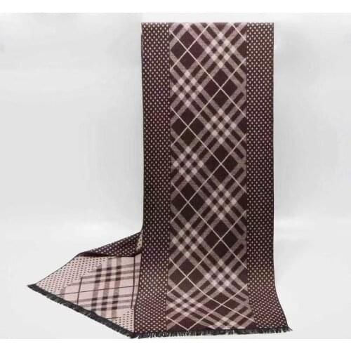 Winter cashmere like scarf knitted wool scarf adult autumn winter warm scarf Plaid neck warm jacquard scarf