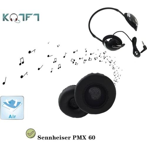 KQTFT 1 Set of Replacement EarPads for Sennheiser PMX 60 Headset Ear Pads Earmuff Cover Cushion Cups