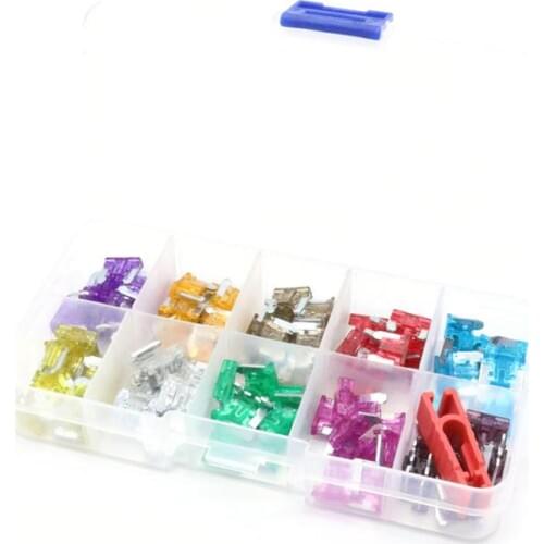 100PCS Micro Mini Small Blade Fuse Auto Car Truck Motorcycle SUV FUSES 2A 3A 5A 7.5A 10A 15A 20A 25A 30A 35A 40A With Extractor