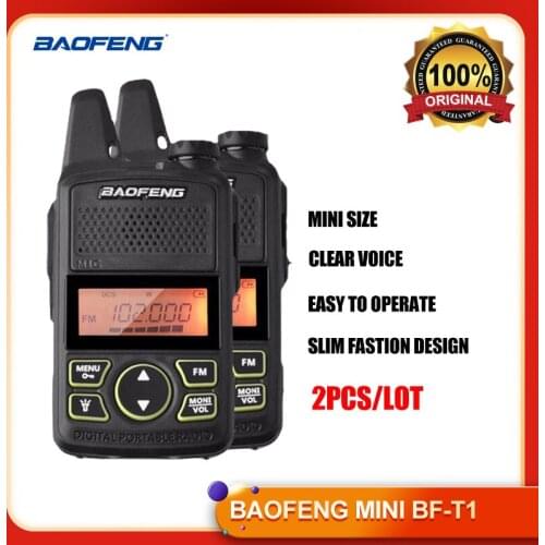 2PCS/SET Baofeng Radio BF-T1 Child Woki Toki UHF Handheld Two-Way Radio BF T1 Mini Talkie-Walkie Kids Portable Ham Radio