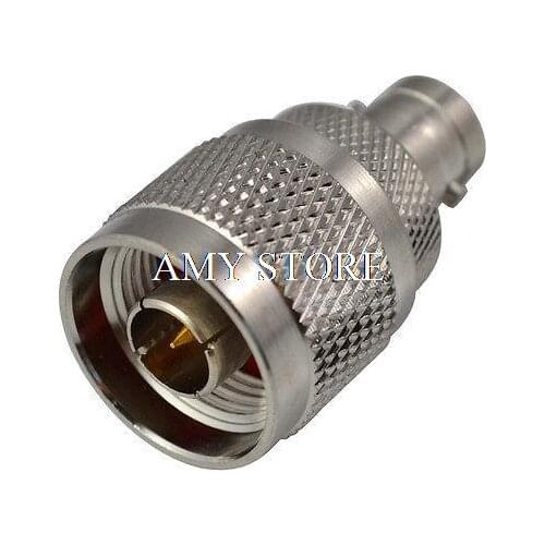 2pcs N male plug to BNC female jack straight adapter