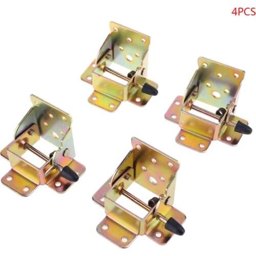4Pcs Iron Locking Folding Table Chair Leg Brackets Hinge Self Lock Foldable Hinges