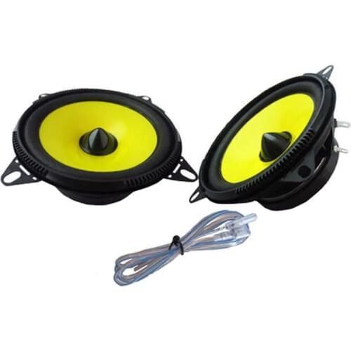 Great sound Yellow 4 inch car speaker Quality super good car horn full range speaker 2x60W for all cars audio stereo speaker