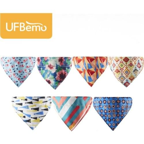 Dog Cat Bandana Neckerchief Pet accessories Print polyester Washable Bibs in 8 fashionable patterns for cat small dog chihuahua