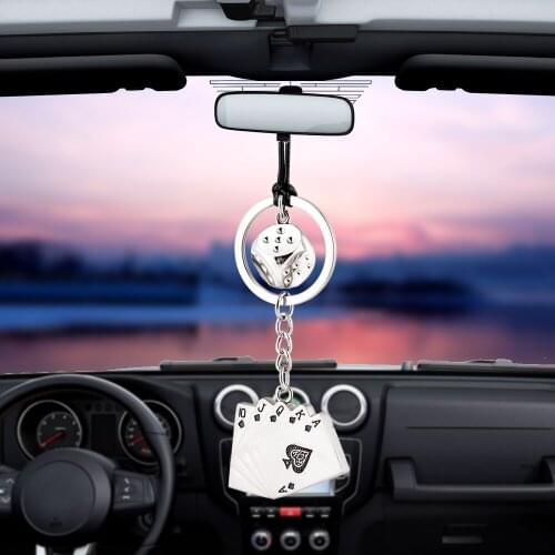 Bemost Car Pendant Poker Automobile Decoration Charm Auto Interior Rear View Mirror Hanging Ornaments Accessories Gifts