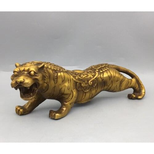 Bronze Sculpture Brass Money Tiger Zodiac Tiger Ornaments Home Office Desk Decoration Figurine Figurine Tiger Living Room Home