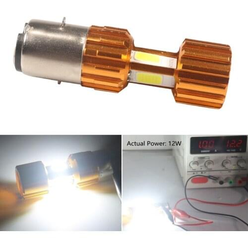 HYAUTP 1Pcs High Quality Motorcycle LED Headlights 1200LM H6 BA20D LED Bulb For Motorbike Scooter Moped ATV Headlamp White 6000K