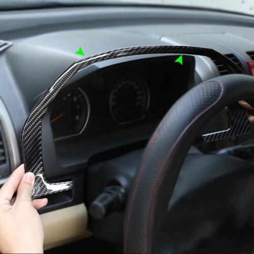 Carbon Fiber Car Interior Steering Wheel Dashboard Panel Frame Cover Sticker Trim For Honda CRV CR-V 2007 2008 2009 2010 2011