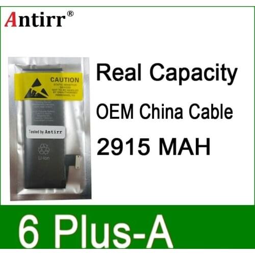 10pcs/lot Real Capacity China Protection board 2915mAh 3.7V Battery for iPhone 6PLUS zero cycle replacement repair parts 6P-A
