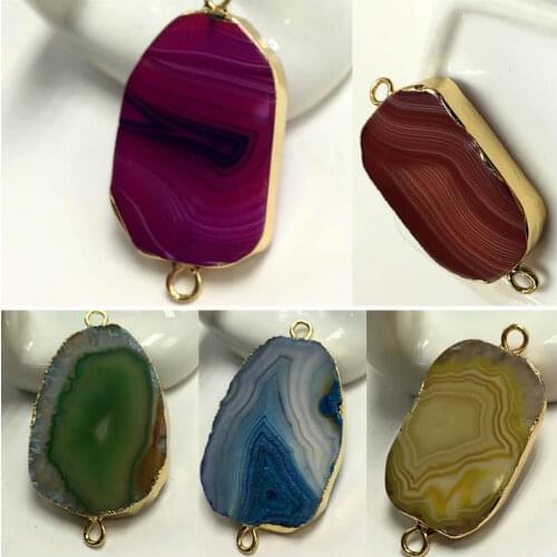 Irregular Natural Stone Agat Choker Necklace Women Gift Double buckle Long Necklaces Pendants Neck Chokers Trendy Party Jewelry