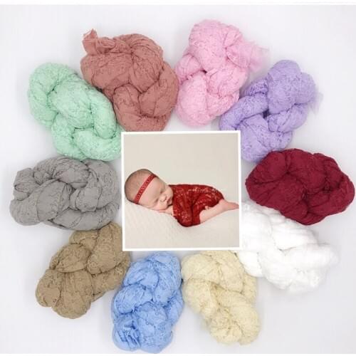 Baby Lace Wrap Newborn Baby Photography Wrap Photo Props Blanket Photography Props Multifunctional Receiving Blanket 50cm*160cm