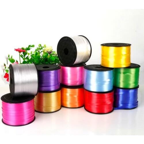 New 1 Roll 5MM X 100 Yards Foil Balloon Ribbon DIY Wedding Gifts Packing Ribbon Rope Balloon Strings for Party Decoration
