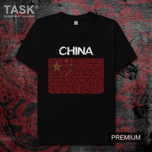 Peoples Republic of China CHN mens t shirt new Tops t-shirt Short sleeve clothes sweatshirt national team country casual cotton
