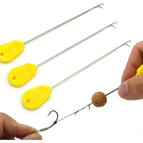 3PCS Carp Fishing Tools Rigging Baiting Needles Crochet Hook Stringer Needles Boillie Drill Needle for Fishing Lure Baits Tackle