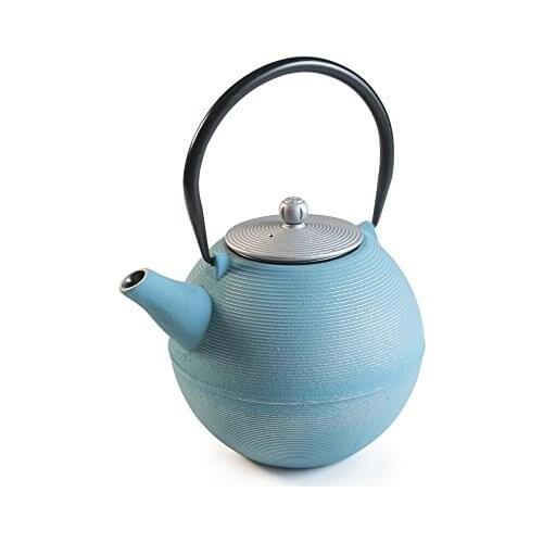 IBILI 624410-set of teapot + 2 cups with plate, model Soho, aluminum, blue, 29x17x13 cm, for making Tea and Infusions