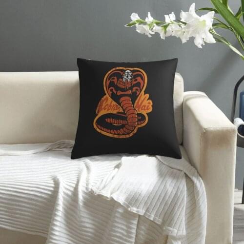Cobra Kai Distressed Snake Logo pillowcase printed cushion cover sofa waist pillow pillow cover
