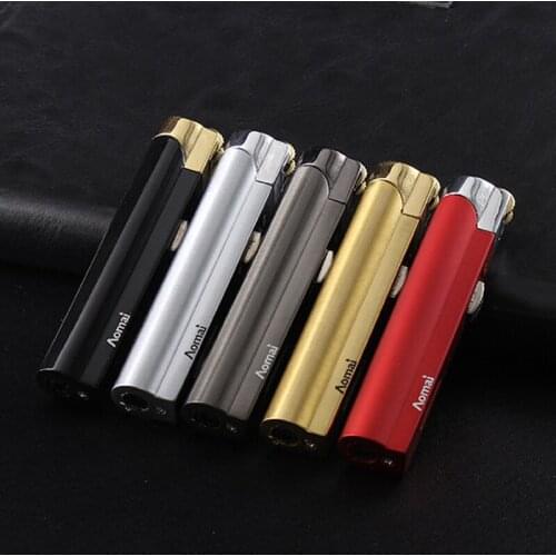 AOMAI Unusual Mini Turbo Lighter Flints Metal Gas Lighter Gadgets for Men Cigarette Lighters Cigar Smoking Accessories