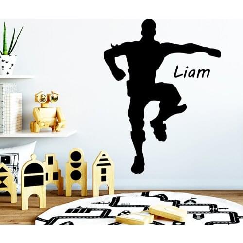 Cartoon Custom name Self Adhesive Vinyl Waterproof Wall Art Decal For Living Room Kids Room Wall Art MURAL Drop Shipping