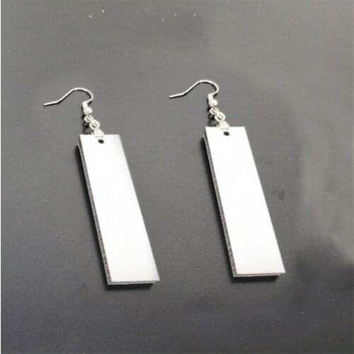 10 Pairs/Lot Blank MDF Board Sublimation Printing Earrings DIY Jewelry Accessory For Heat transfer earring