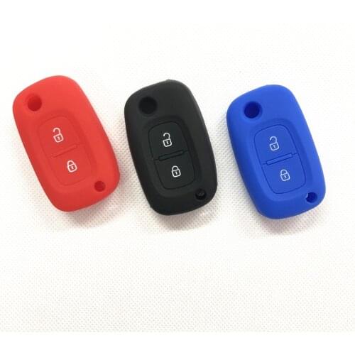 Silicone Car Key Cover for Lada Renault Twingo Clio Master Kango Silicone Key Case Fit for Benz Smart Flip Remote Key