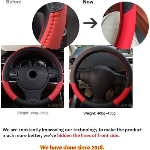 PU Leather Universal Car Steering-wheel Cover 38CM Car-styling Sport Auto Steering Wheel Covers Anti-Slip Automotive Accessories