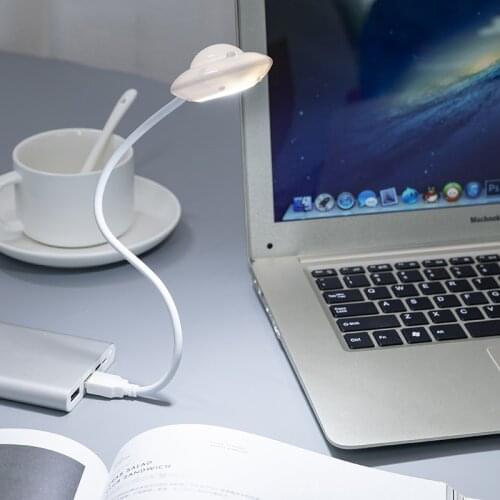 USB Spaceman Night Light Flying Saucer LED Night Light Creative Book Light Computer Desk Lamp Portable Light