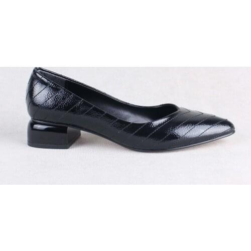 Womens Heeled Shoes Black High Square Heel Comfortable Casual & Special Day Ankle-Heeled Shoes 2021 Summer Season