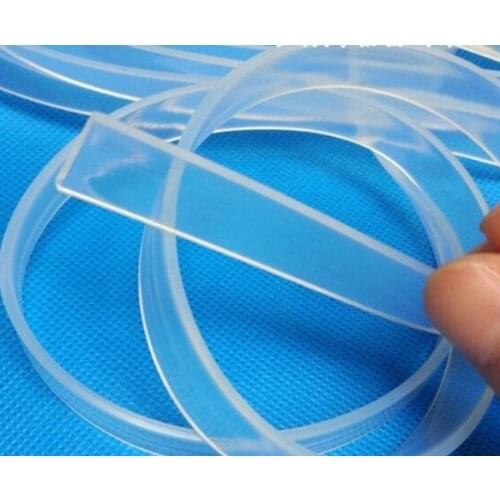 1meter 5X20mm Food Grade Silicone Rubber Strip Transparent Rubber Sealing Strip