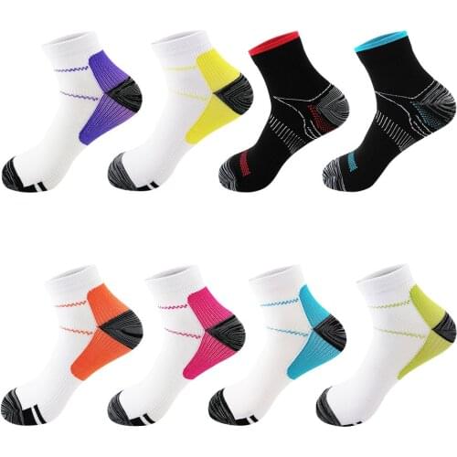 1 Pair Men Women High Quality Foot Compression Socks Fasciitis Heel Spurs Arch Pain Soft Comfortable Short Unisex Socks Gifts