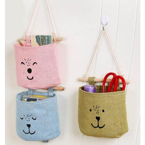 Cartoon Pattern Single Pocket Hanging Type 1pcs Storage Dispenser Hanging Storage Bags Multicolor 15*16*7.5cm Home Decor