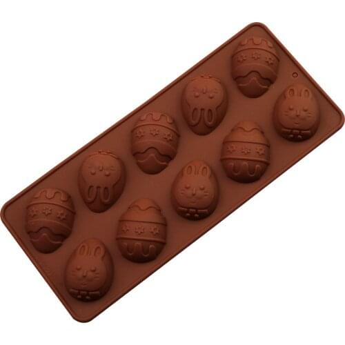 1 PC Easter Egg Silicone Chocolate Mold Rabbit Duck Flower Shaped Fudge Mold Cake Decoration Tool Mold