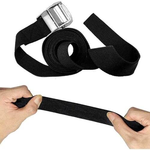 Pack of 10 Tie Down Straps Zinc Alloy Adjustable Cam Buckle Luggage Package Fixing Straps (63.5 cm x 2.5 cm)
