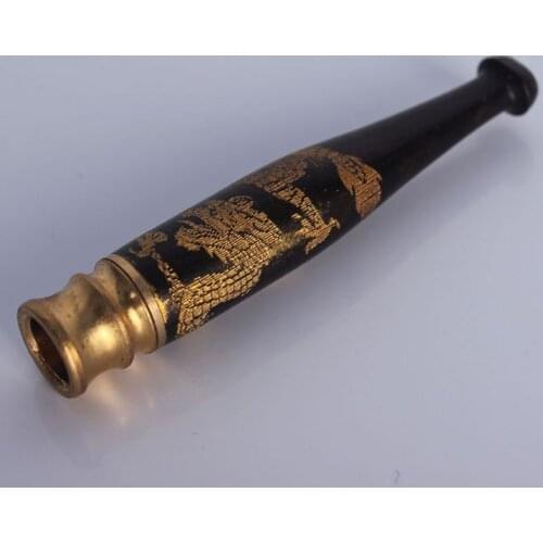 2019 New Reusable Handmade Ebony Carving Dragon Smoke Tobacco Filter Cigarette Holder