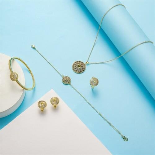 2020 Dec new design jewelry set for women fashion jewelry set copper high quality jewelry set