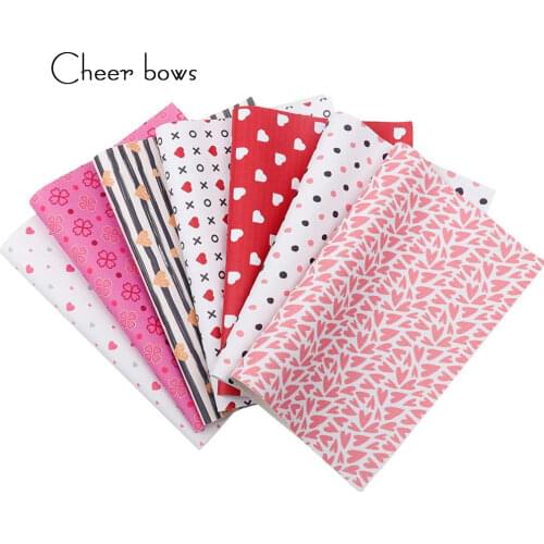 Cheer Bows Hearts Synthetic Leather Valentines Printed Faux Leather Sheet for DIY Sewing Garment Bags Knot-bow Decor 22*30cm
