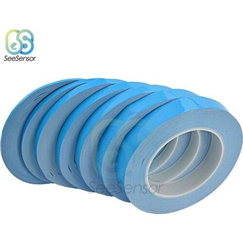 25M/Roll 5mm 8mm 10mm 12mm 15mm Width Transfer Tape Double Side Thermal Conductive Adhesive Tape for Chip PCB LED Strip Heatsink