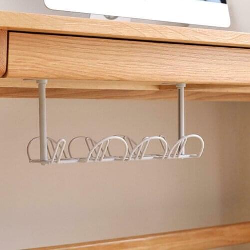 32cm Under Desk Heavy Wire Organizer Cable Management Tray Rack Shelf Cord Power Strip Adapter Storage Basket Holder