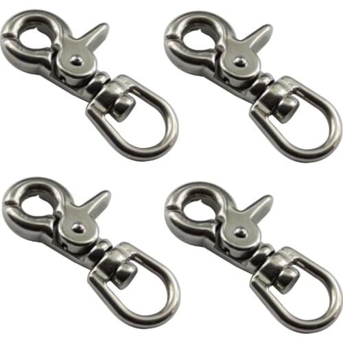 4X stainless Steel 316 Webbing Bag Trigger Swivel Lobster Clasps Clips Snap Hooks for Men/Ladies Handbag Quick hook