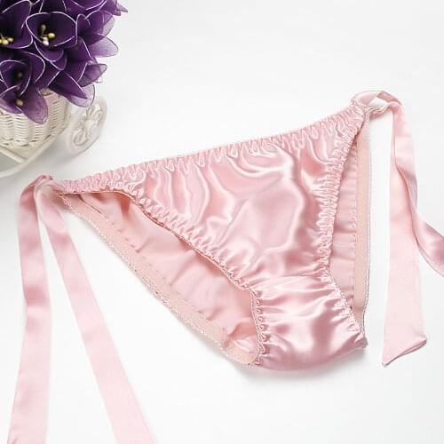 4 PACK 100% Silk Womens Belt Bikini Panties Briefs Underwear Lingerie MS006