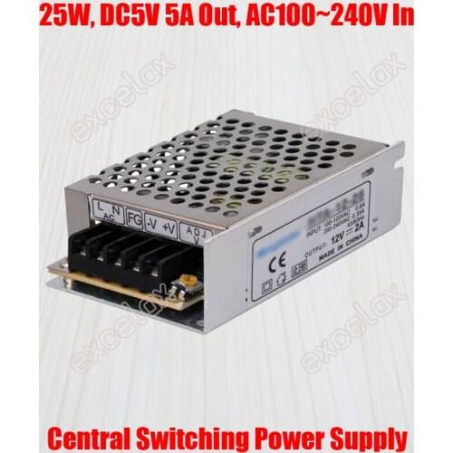 5A 25W DC 5V Output AC 110V 220V In Centralized Power Supply Central Switching Power Source for CCTV Camera Security System